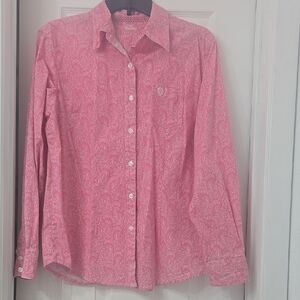 Pink Paisley Button-Up Shirt